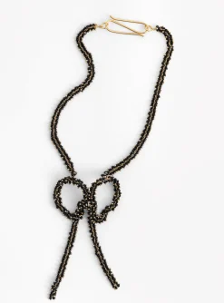 Bow Necklace Black<BEATRIZ PALACIOS New