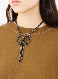 Bow Necklace Black<BEATRIZ PALACIOS New