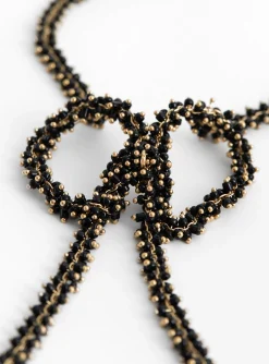 Bow Necklace Black<BEATRIZ PALACIOS New