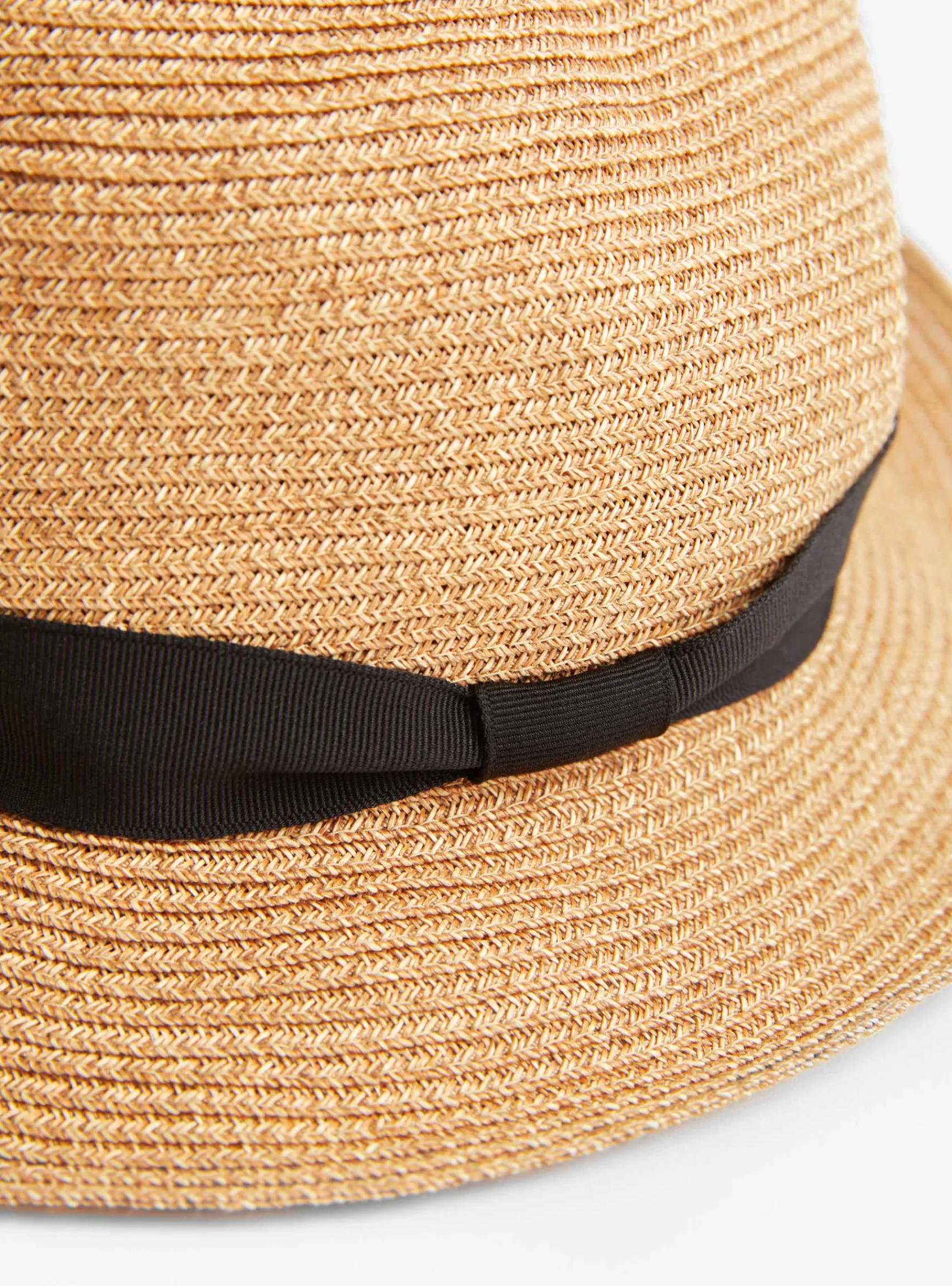 Boxed Hat Paper Abaca 5.5cm Brim Bronze Gold x Black<Mature Ha. Hot