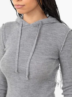 Brim Knit Hoodie Grey<Gudrun & Gudrun Sale