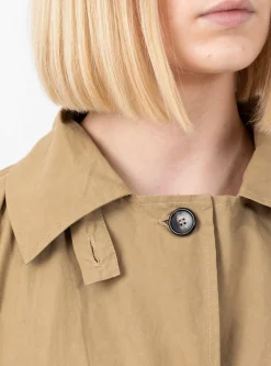 British Dry Oilskin Trench Golden Khaki<Cawley Fashion