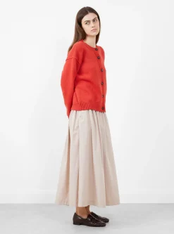 British Wool and Cotton Rosa Cardigan Poppy<Cawley Fashion