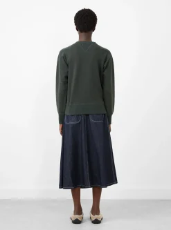 Broad Rib Crew Neck Grey<BEAMS BOY Sale