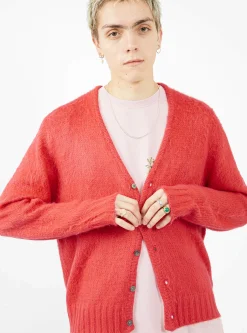 Brushed Cardigan Red<Stüssy Fashion