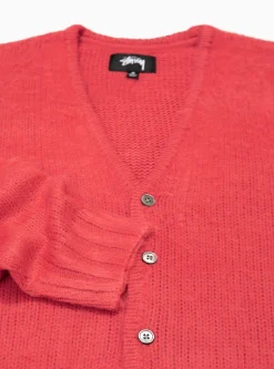 Brushed Cardigan Red<Stüssy Fashion