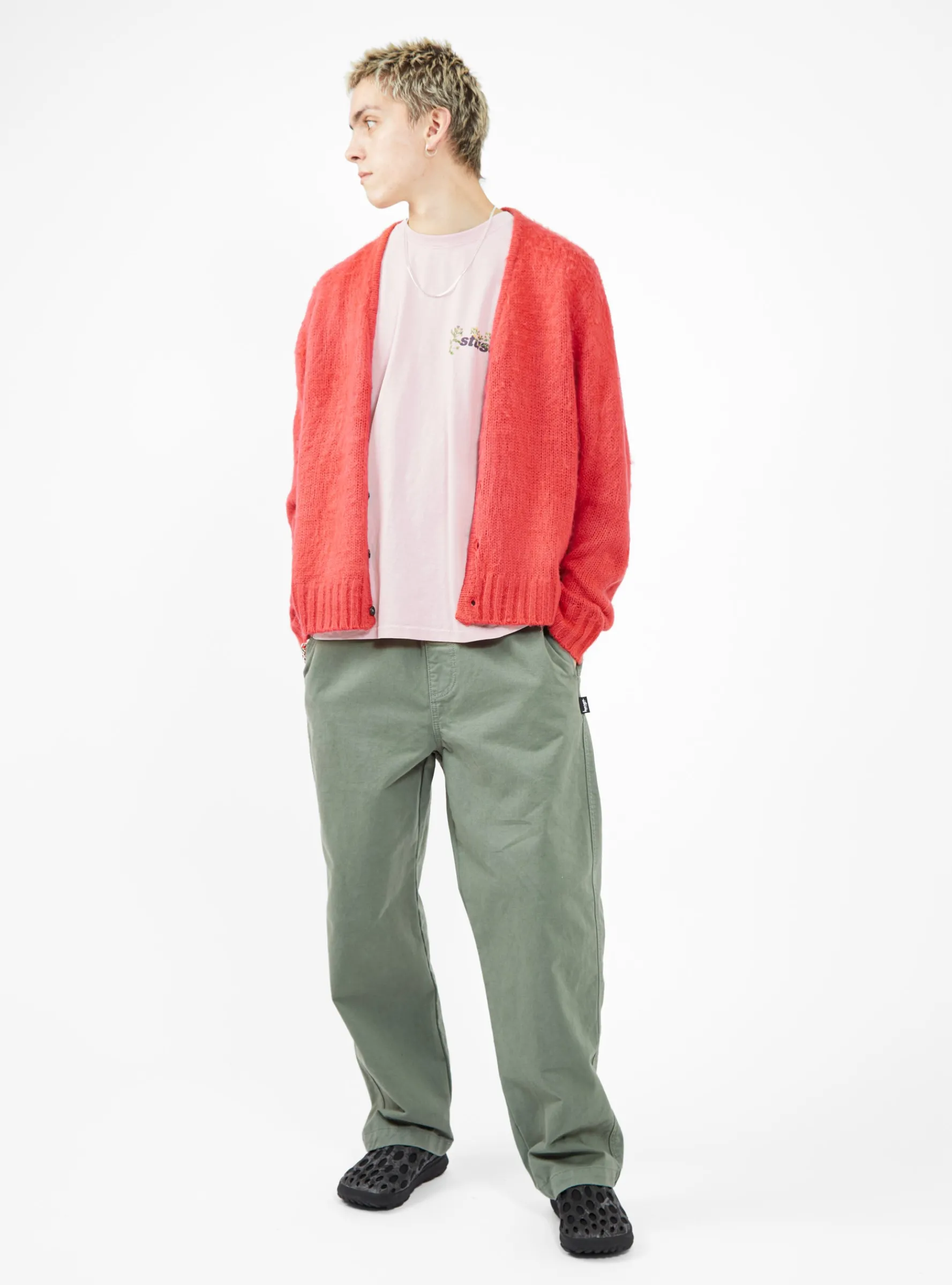 Brushed Cardigan Red<Stüssy Fashion