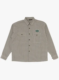 Brushed Cotton Work Shirt Brown Plaid<Sedan All-Purpose Online