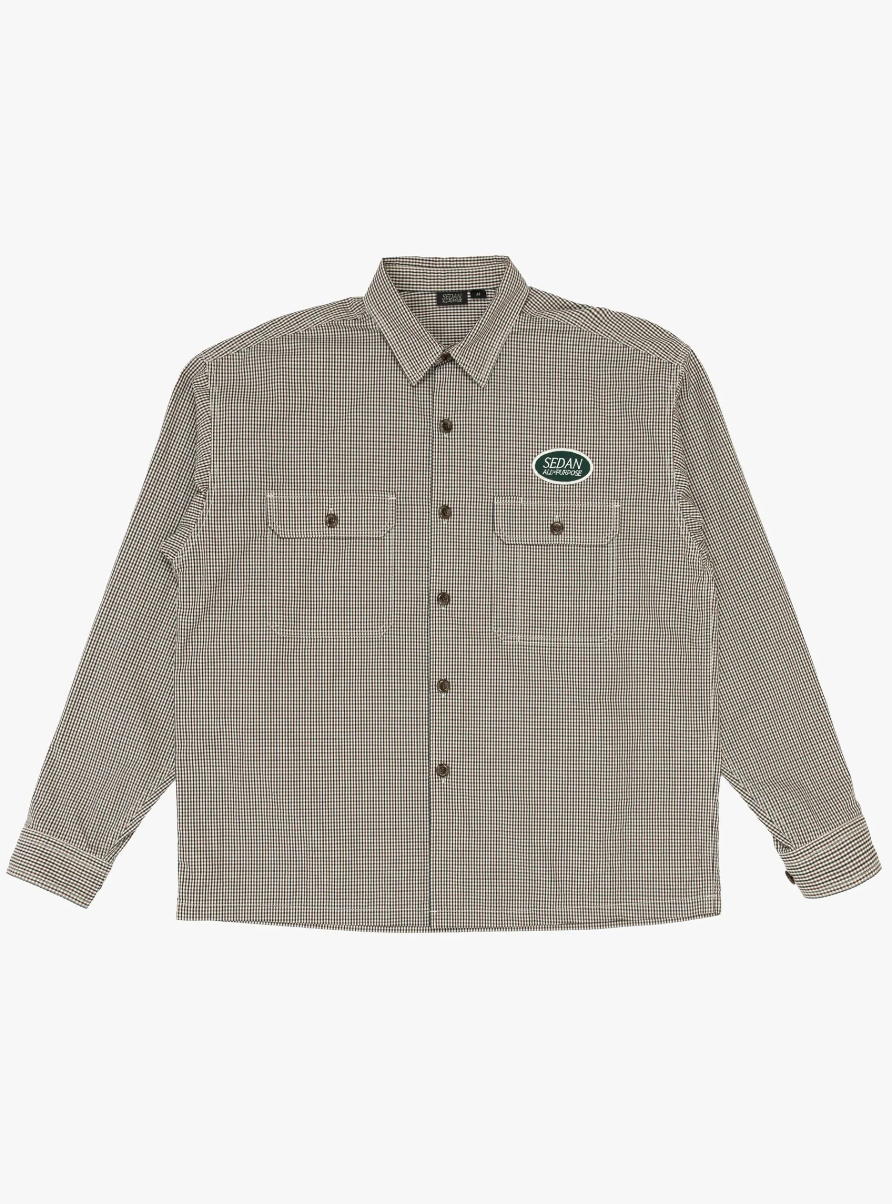 Brushed Cotton Work Shirt Brown Plaid<Sedan All-Purpose Online