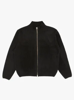 Brushed Mock Full Zip Sweater Black<Stüssy Discount