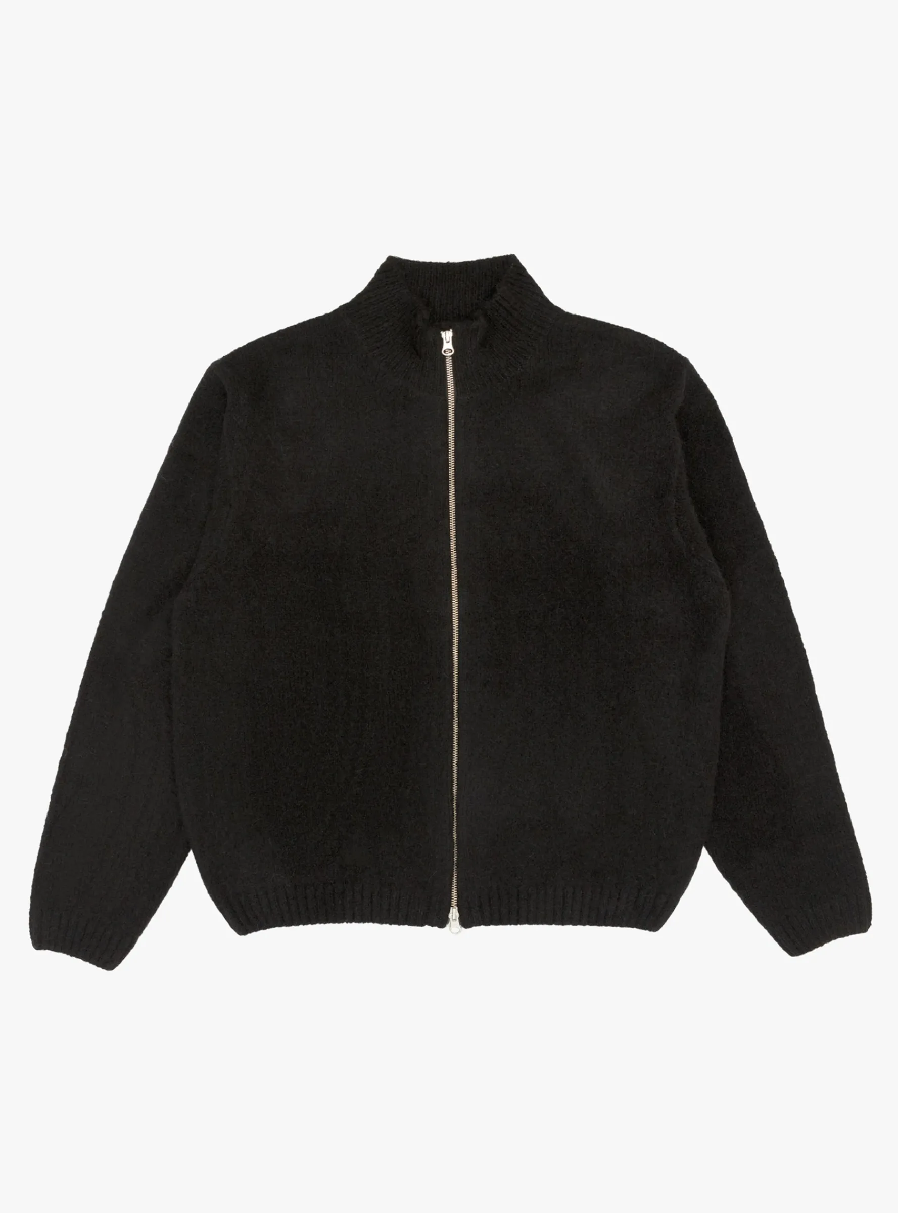 Brushed Mock Full Zip Sweater Black<Stüssy Discount