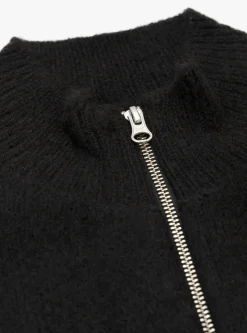 Brushed Mock Full Zip Sweater Black<Stüssy Discount