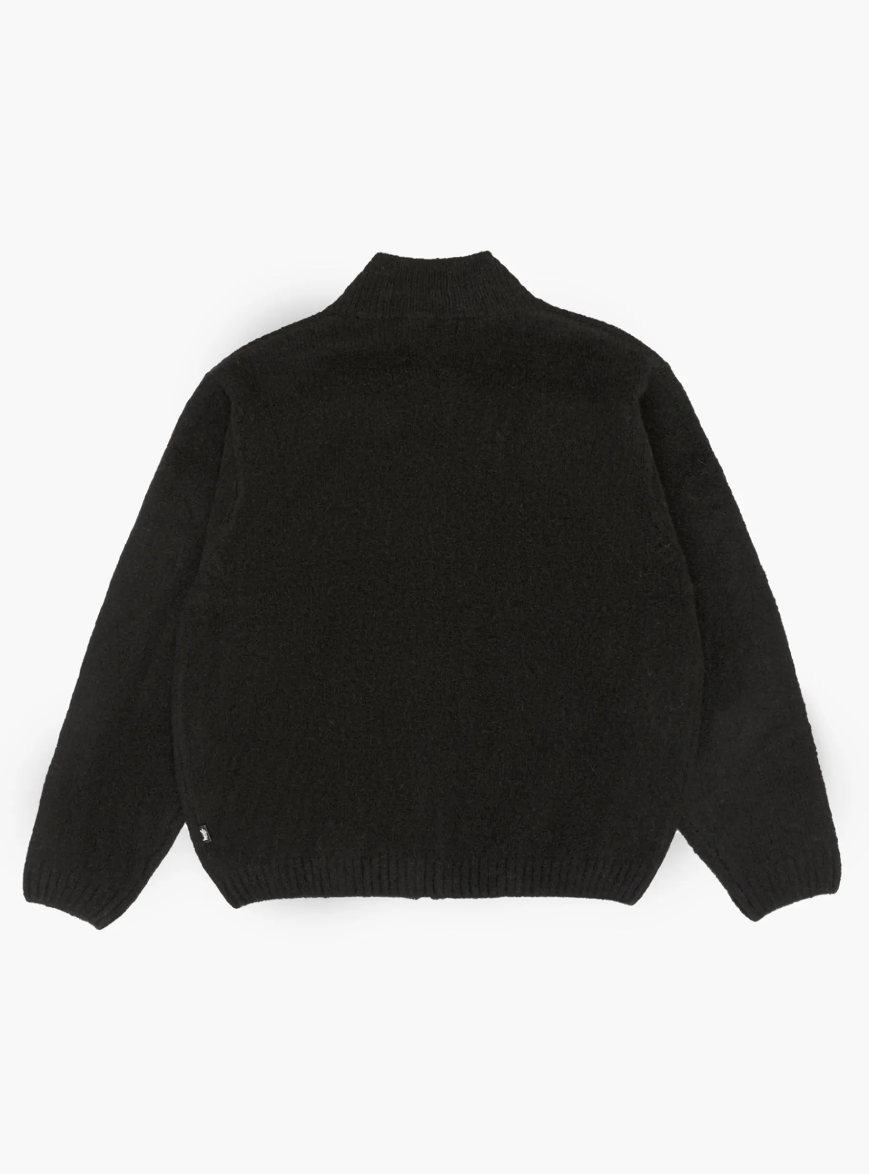 Brushed Mock Full Zip Sweater Black<Stüssy Discount