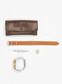 BRWN GMT 40 Diver Watch Brown, Gold & Silver<Vague Watch Co. Sale