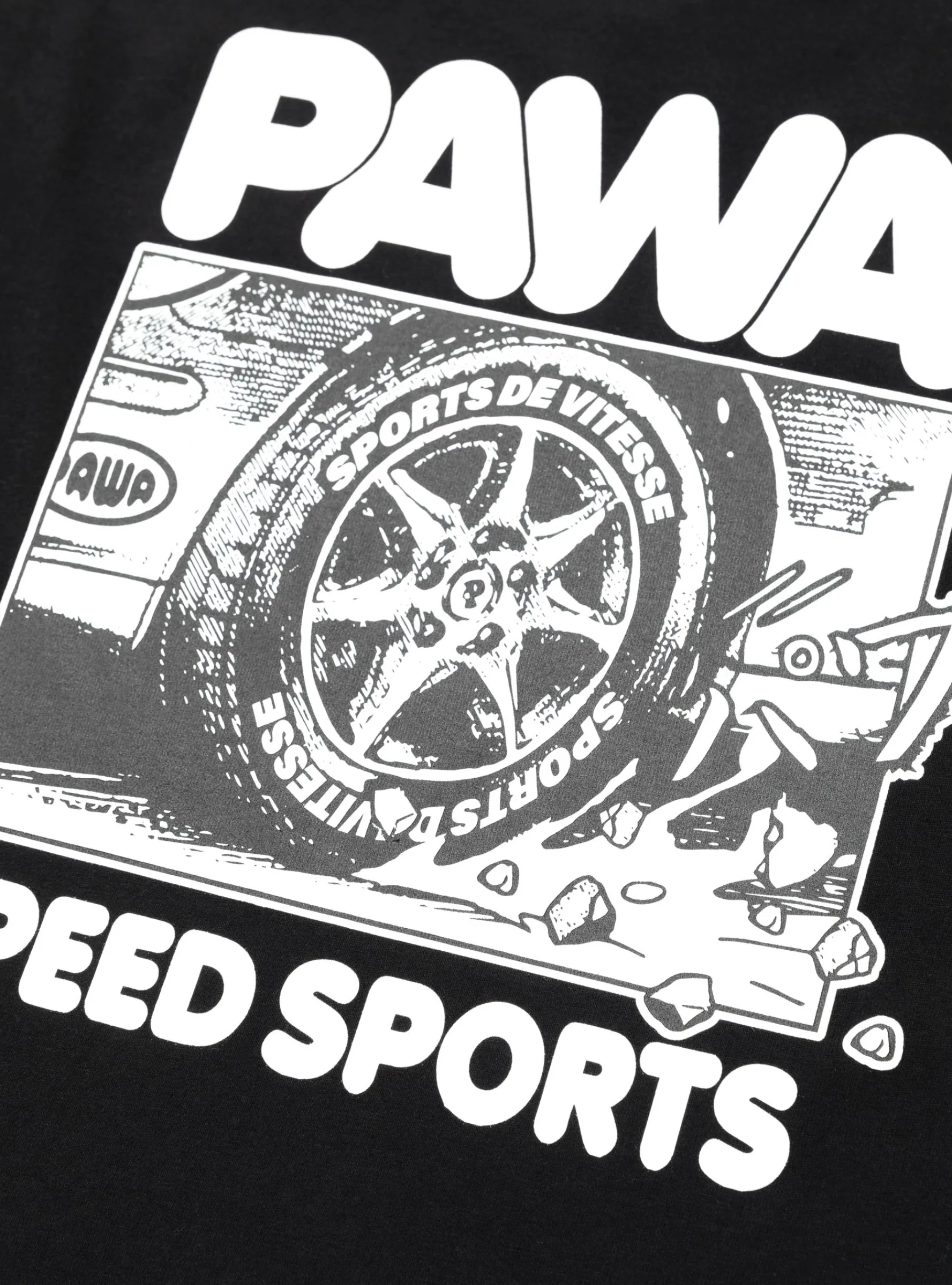 Burnout T-Shirt Black<Pawa Speed Sports Clearance
