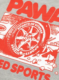 Burnout T-Shirt Grey Marl<Pawa Speed Sports Fashion