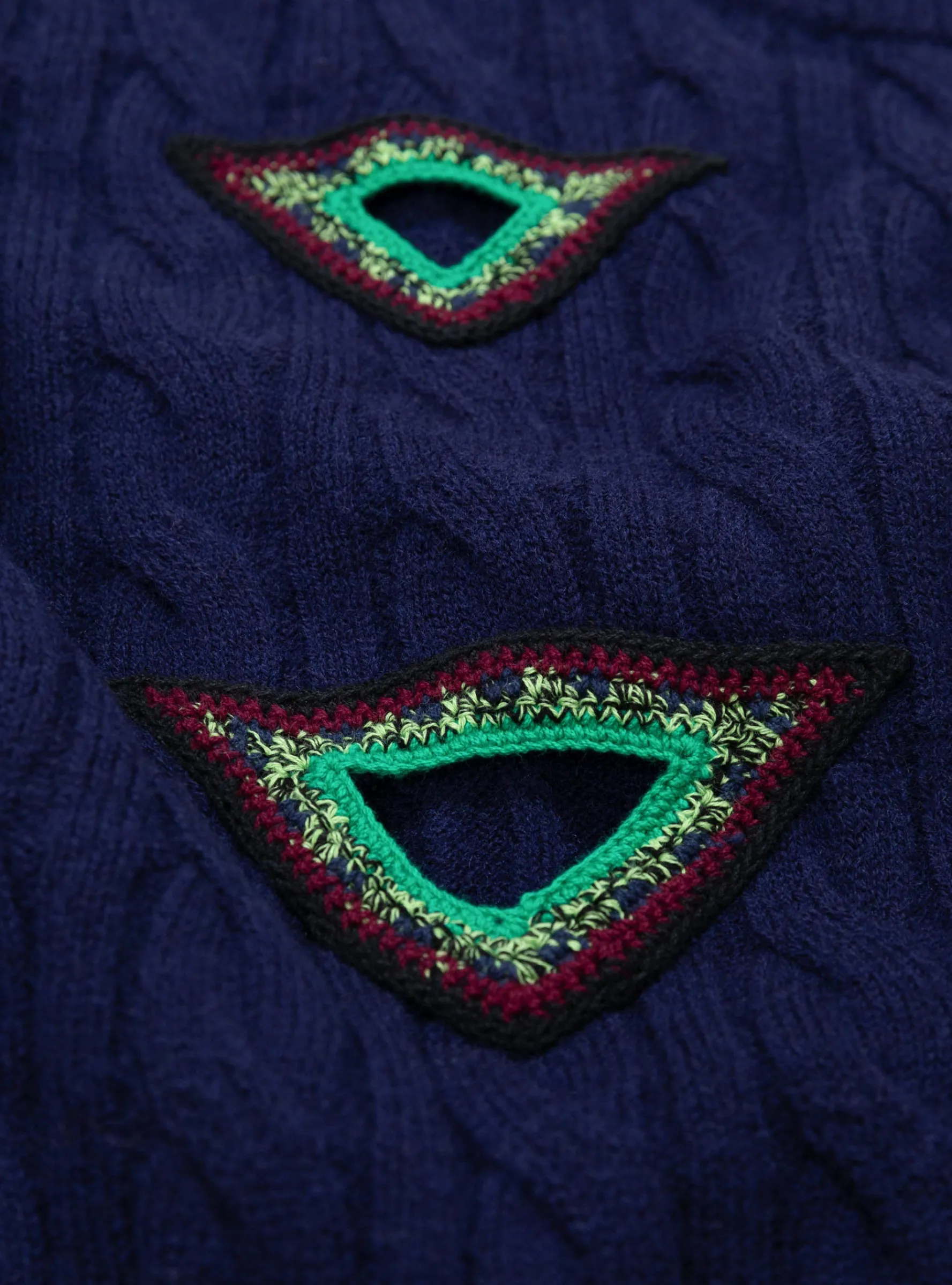 Cable Knit Pullover Navy<TOGA VIRILIS Fashion