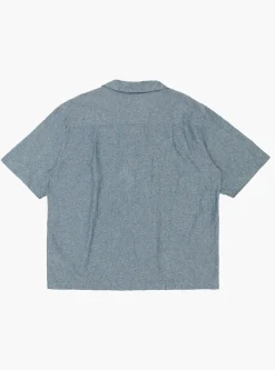 Cactus Hand Embroidery Shirt Indigo Green<NOMARHYTHM TEXTILE Hot