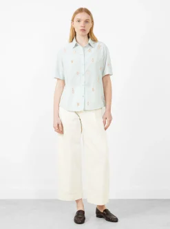 Camphor Shirt Greek Art Ciel Blue<Laite Works Fashion