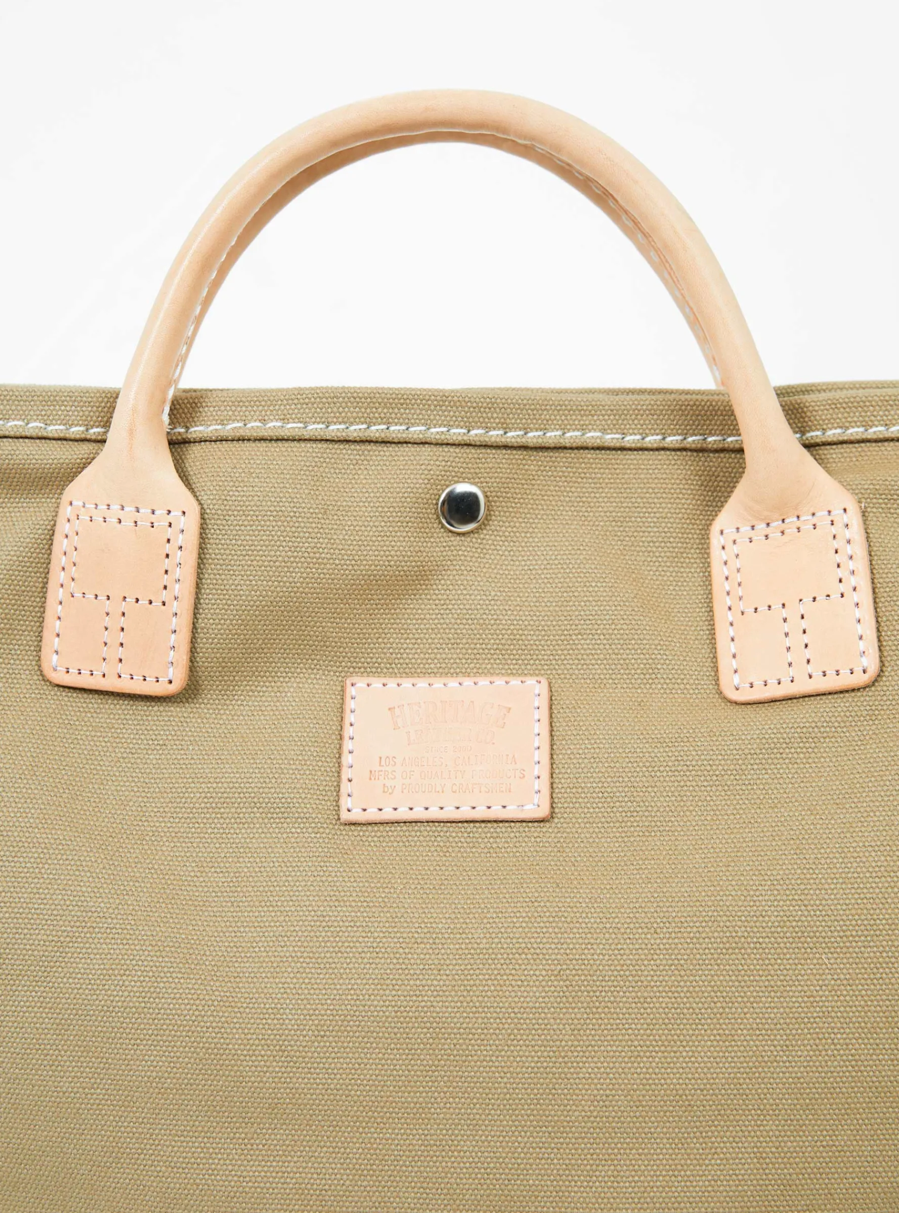 Canvas Utility 2 Way Bag Natural<Heritage Leather Company New