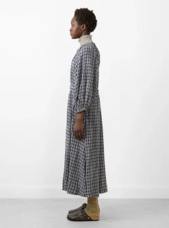 Carola Dress Navy Beige Check<Skall Studio Discount