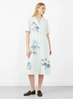 Cedar Dress Petunai Garden Ciel Blue<Laite Works Outlet