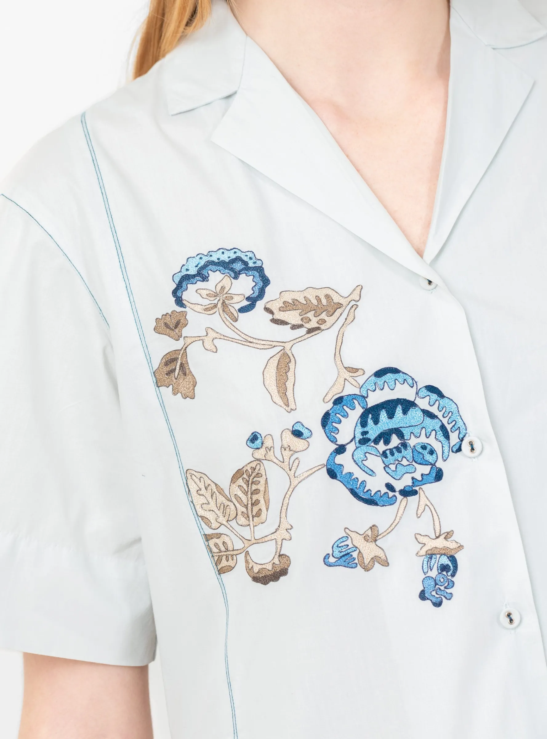 Cedar Dress Petunai Garden Ciel Blue<Laite Works Outlet