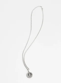 10 Cent Peace Pendant Necklace Silver<NORTH WORKS Fashion