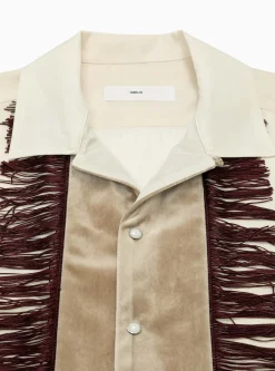 Chambray Velour Shirt Beige<TOGA VIRILIS New
