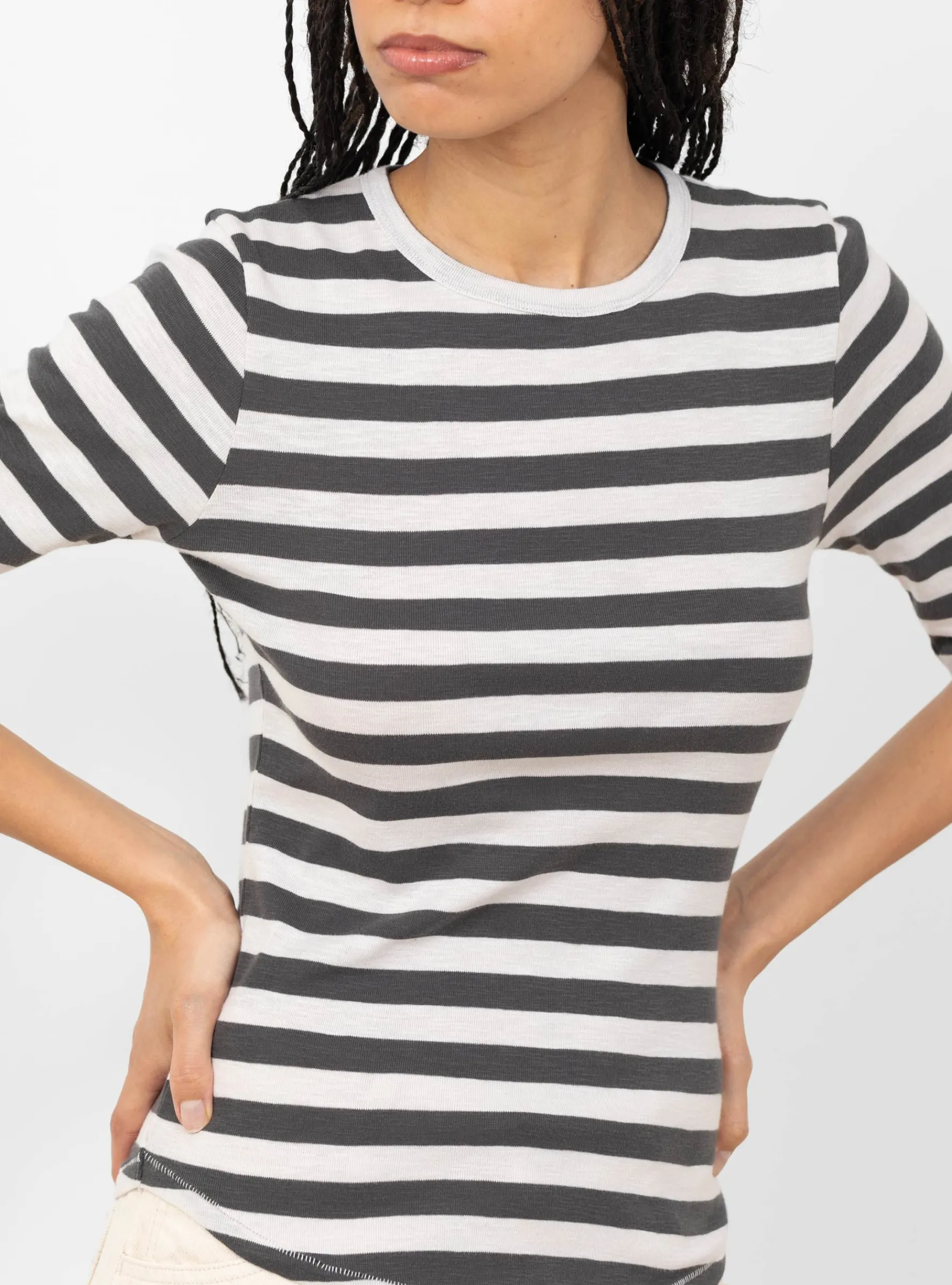 Charlotte Short Sleeve T-Shirt Grey Stone<YMC Fashion