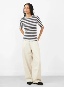 Charlotte Short Sleeve T-Shirt Grey Stone<YMC Fashion