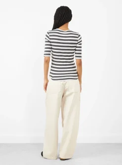 Charlotte Short Sleeve T-Shirt Grey Stone<YMC Fashion
