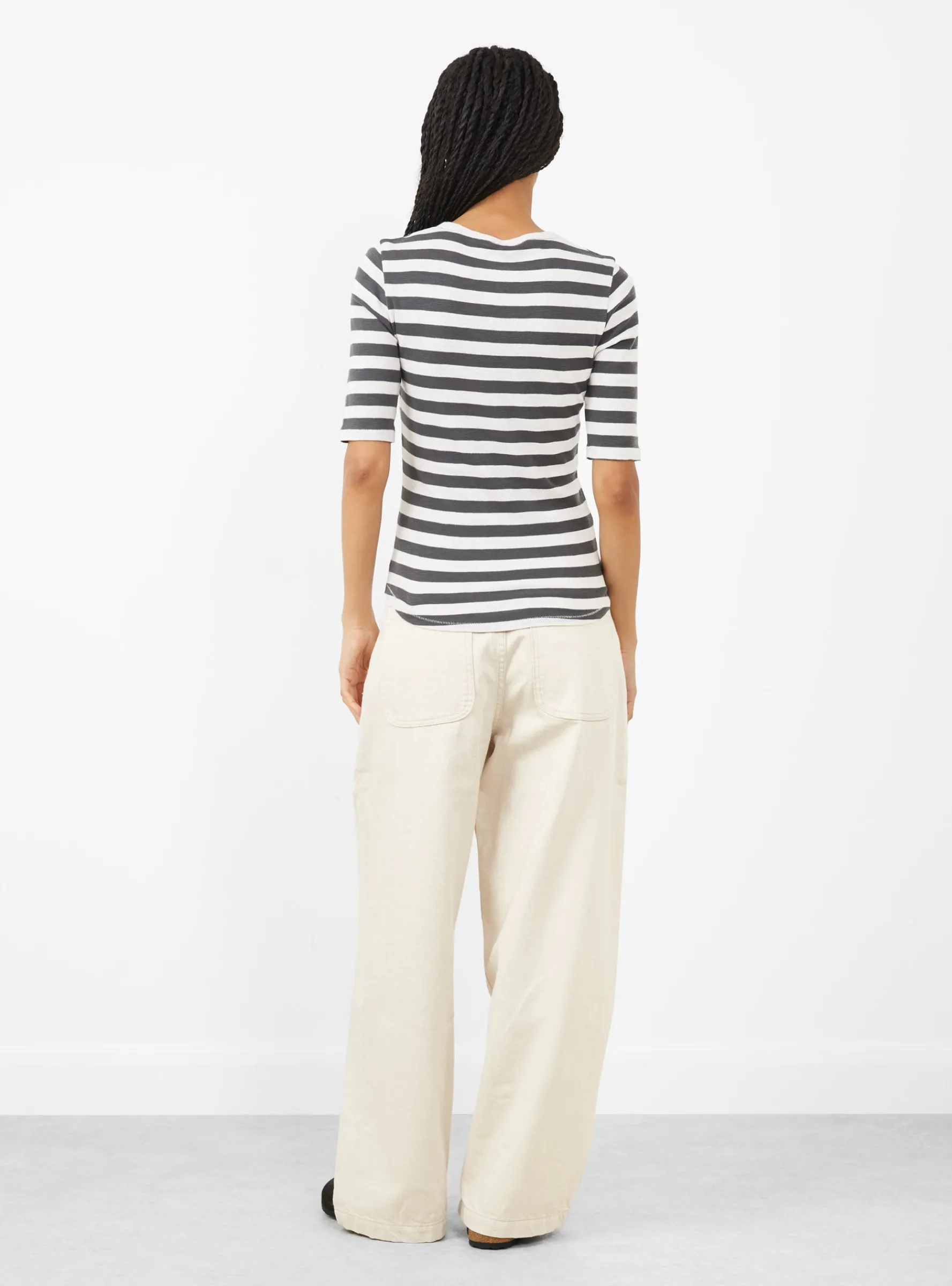 Charlotte Short Sleeve T-Shirt Grey Stone<YMC Fashion