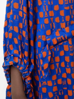 Chewing Dress Rust Blue Chess<Henrik Vibskov Hot