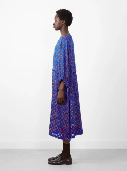 Chewing Dress Rust Blue Chess<Henrik Vibskov Hot