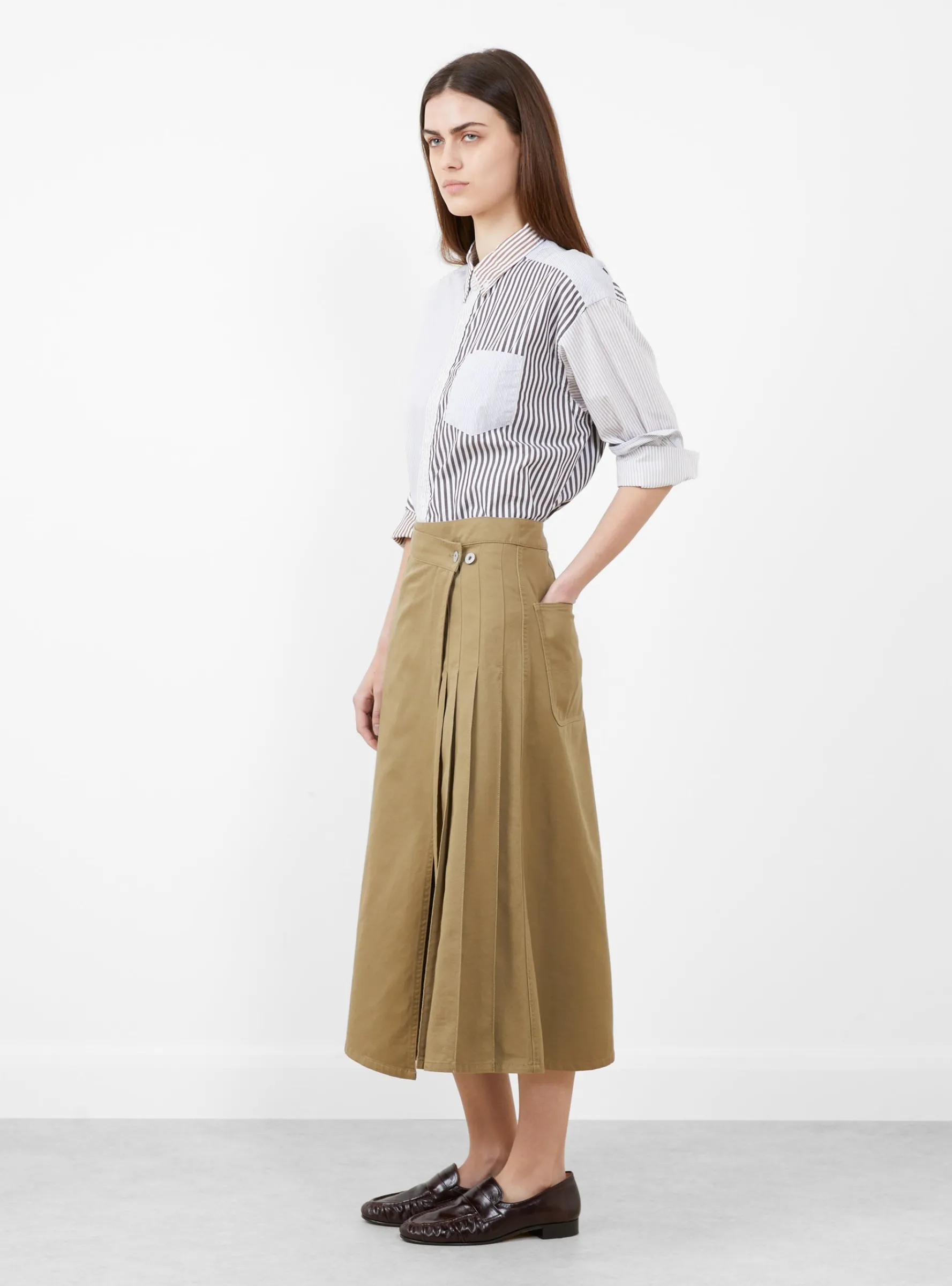 Chino Wrap Skirt Beige<BEAMS BOY Clearance