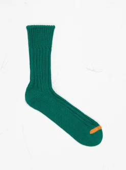 Chunky Ribbed Crew Socks Green<ROTOTO Outlet