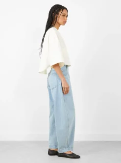 Circle Hem V-Neck Top Papyrus<Modern Weaving Fashion