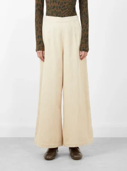 Classic Wide-Legged Trouser Pearl Corduroy<7115 by Szeki Clearance