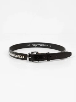 Clincher Belt Black & Silver<Tory Leather Hot