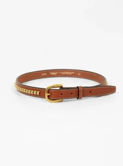 Clincher Belt Oakbark Brown & Brass<Tory Leather Discount