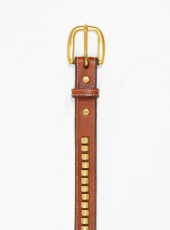Clincher Belt Oakbark Brown & Brass<Tory Leather Discount