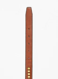 Clincher Belt Oakbark Brown & Brass<Tory Leather Discount