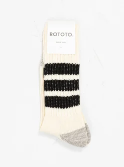 Coarse Ribbed Oldschool Socks Black<ROTOTO Online