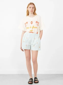 Colbie Shorts Greek Art Ciel Blue<Laite Works Clearance