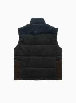 Cord Padded Vest Black<Garbstore Online