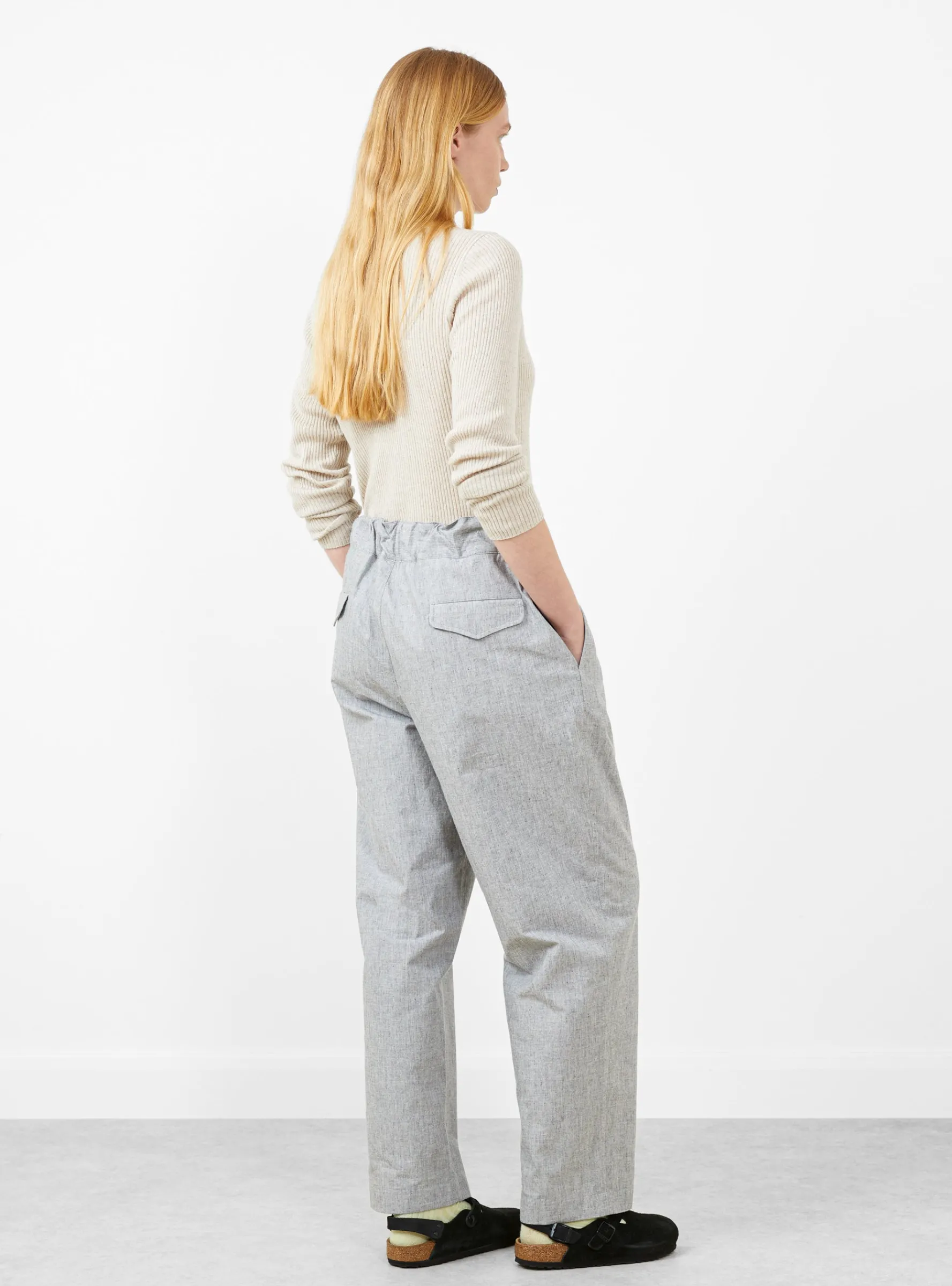Cotton Buff Cloth Gurkha Pants Light Grey<nanamica Clearance