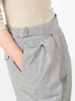 Cotton Buff Cloth Gurkha Pants Light Grey<nanamica Clearance