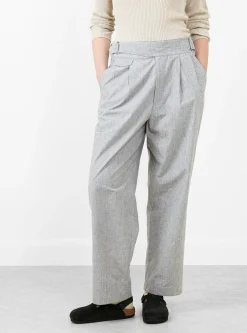 Cotton Buff Cloth Gurkha Pants Light Grey<nanamica Clearance