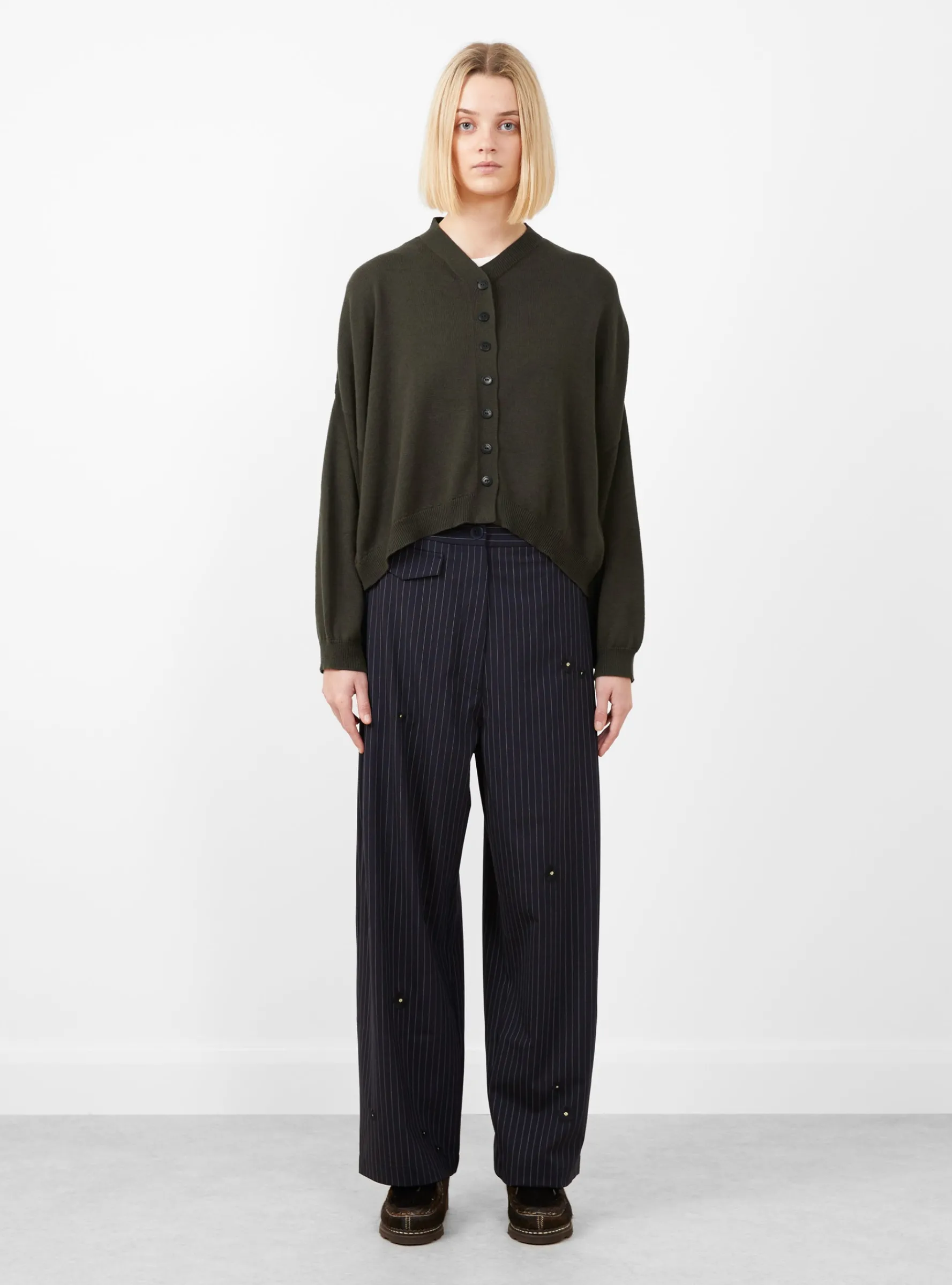 Cotton Cashmere Knit Cardigan Dark Moss<Cordera Outlet